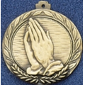 1.5" Stock Cast Medallion (Religious Praying Hands)